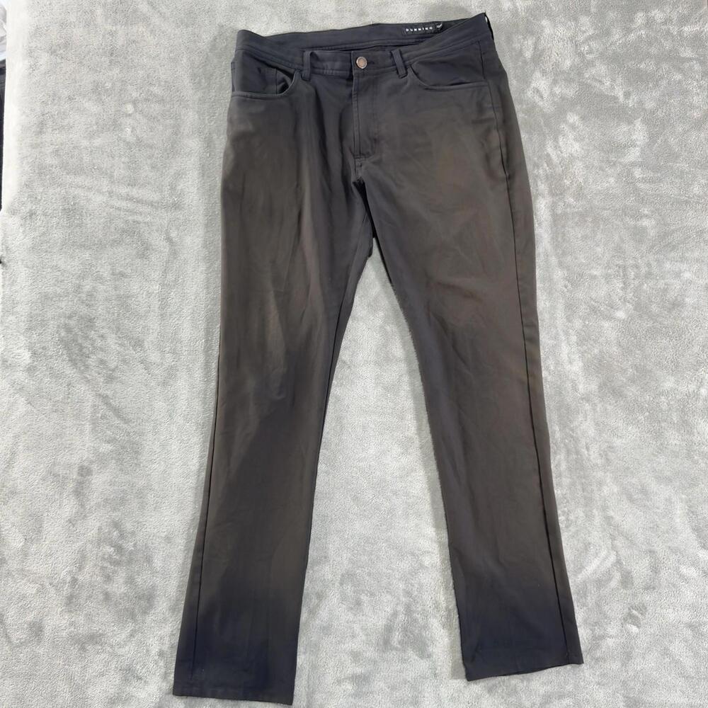 Dunning Golf Pants Mens Size 33x32 Black Performance Straight Leg Stretch
